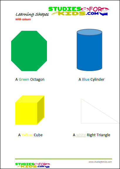Basic color shapes activities for kindergarten Printable worksheet